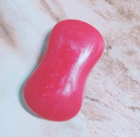 red pomegranate bath soap